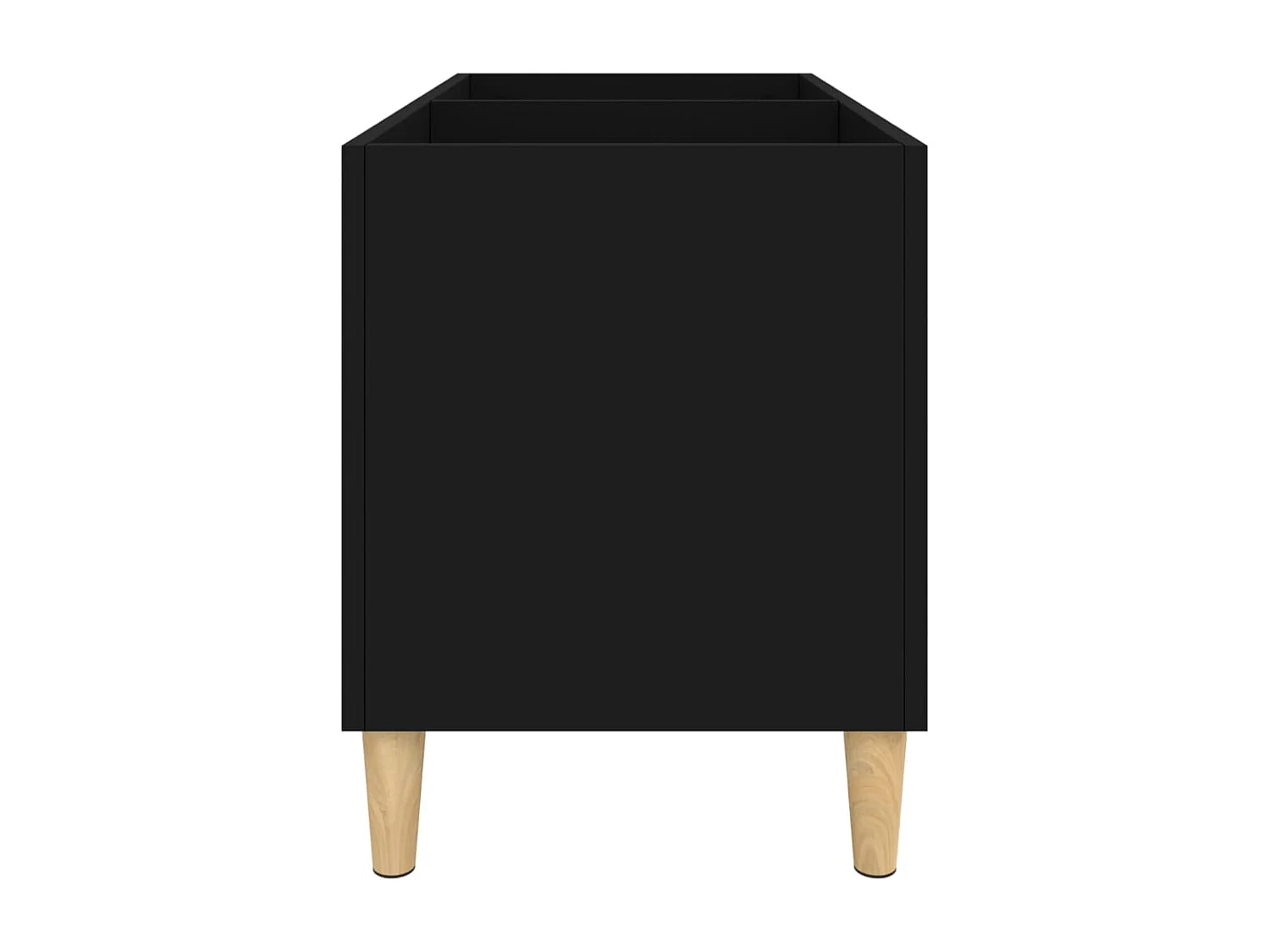 Mobile per dischi nero 74,5x38x48 cm in pannelli di MDF