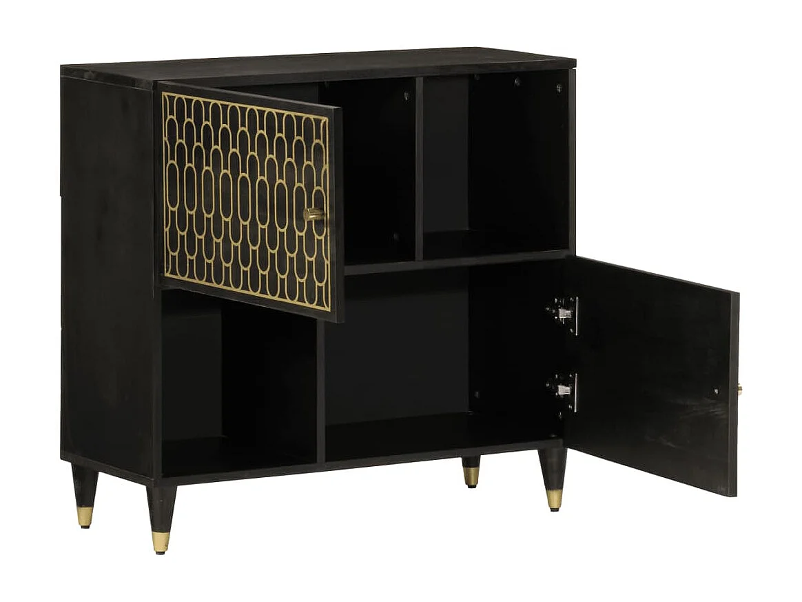 Mobile laterale 80x33x75 cm in legno massello di mango