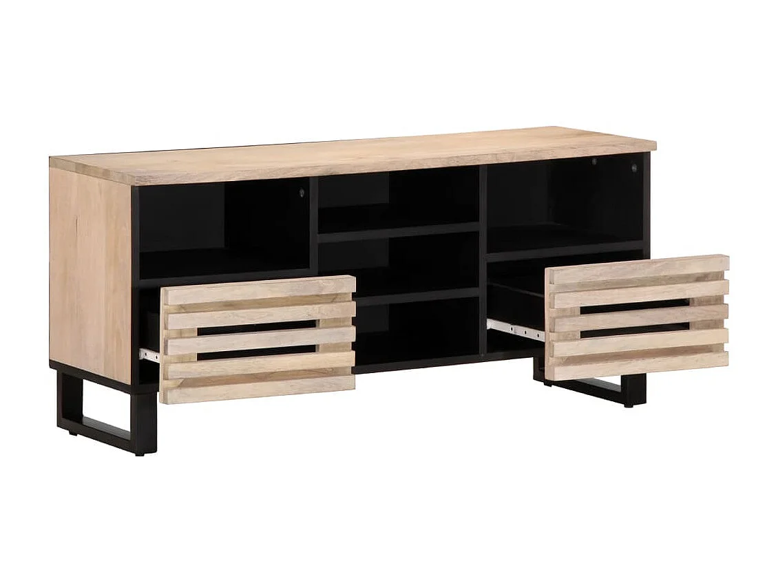 Mobile TV 100x34x46 cm in legno massello di mango