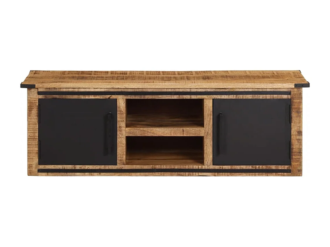 Mobile TV con ante 105x35x36 cm in legno massello di mango