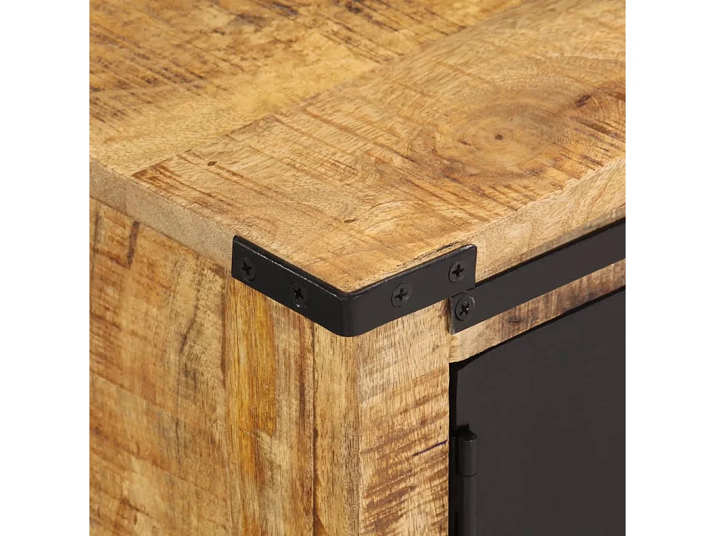 Mobile TV con ante 105x35x36 cm in legno massello di mango