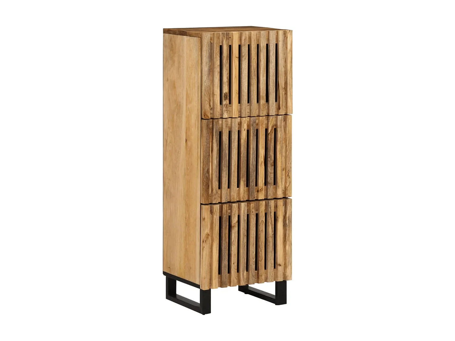 Credenza alta 40x34x110 cm in legno massello di mango grezzo