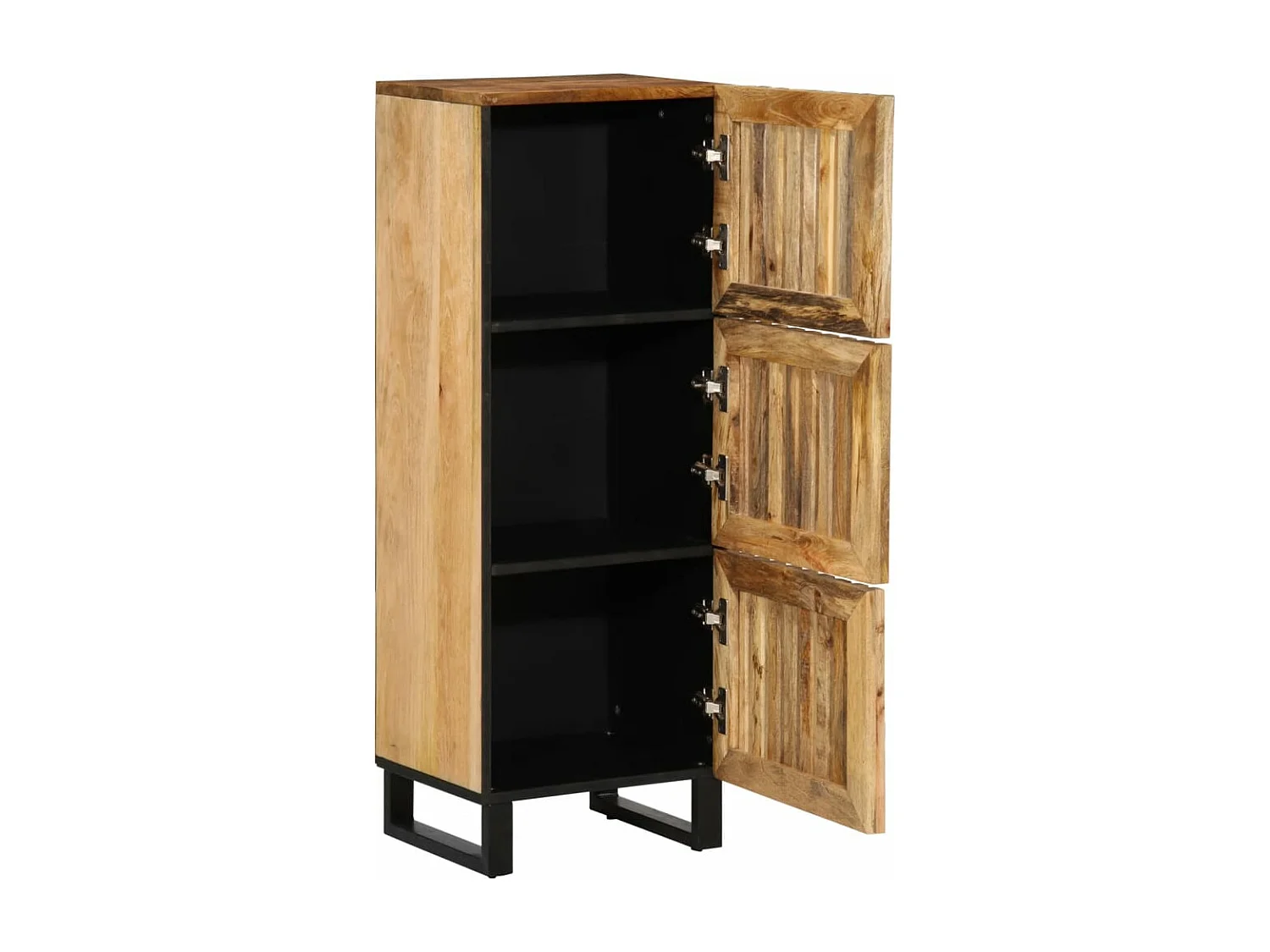 Credenza alta 40x34x110 cm in legno massello di mango grezzo