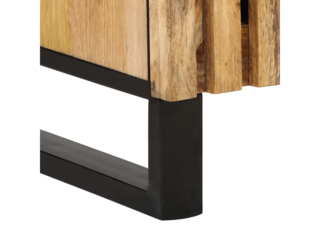 Credenza alta 40x34x110 cm in legno massello di mango grezzo