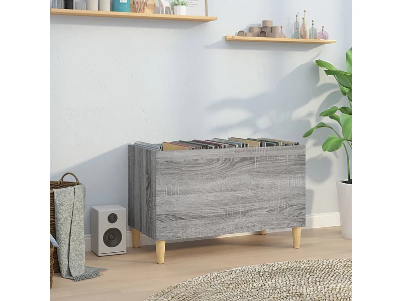Armoire à disques sonoma gris 74,5x38x48 cm bois d'ingénierie
