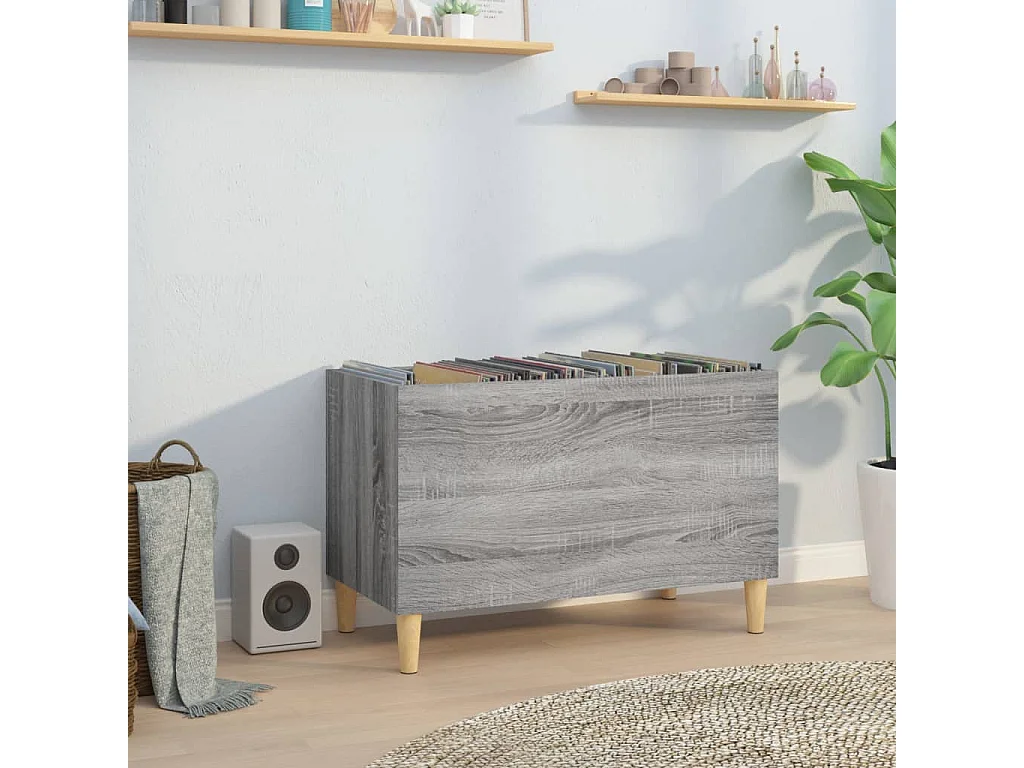 Armoire à disques sonoma gris 74,5x38x48 cm bois d'ingénierie