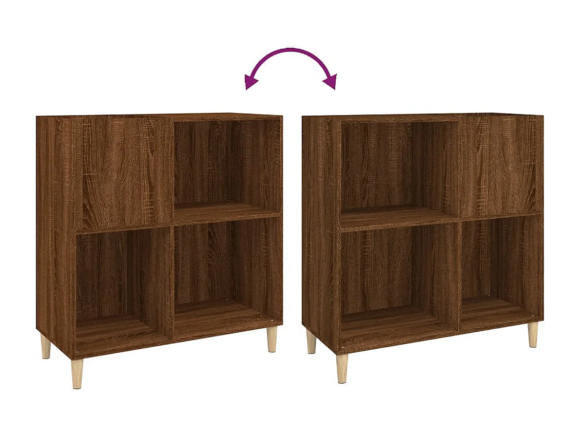 Armoire à disques chêne marron 84,5x38x89 cm bois d'ingénierie