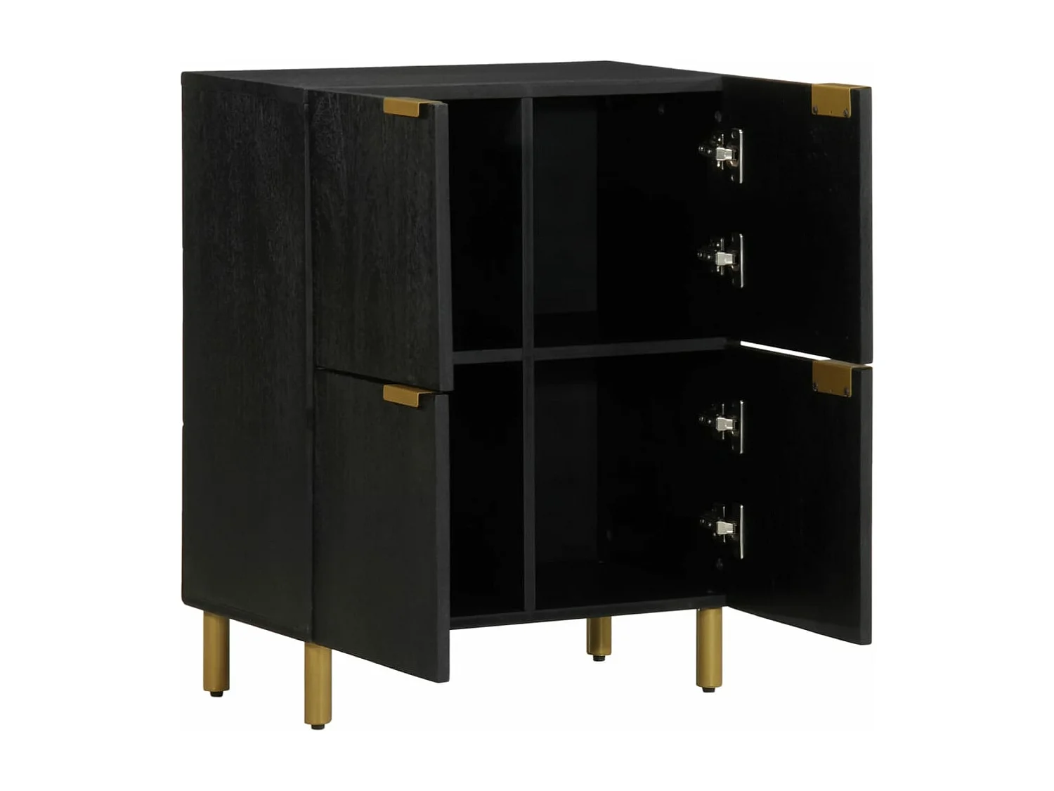 Buffet noir 60x33x75 cm bois d'ingénierie