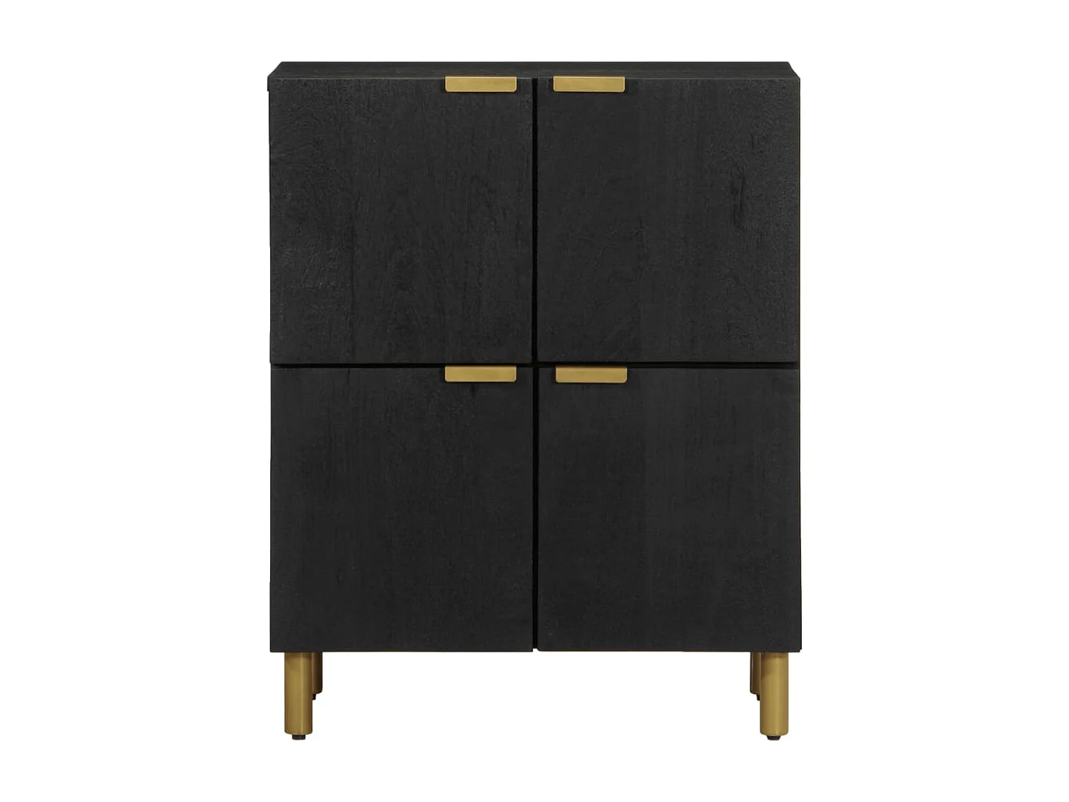 Buffet noir 60x33x75 cm bois d'ingénierie