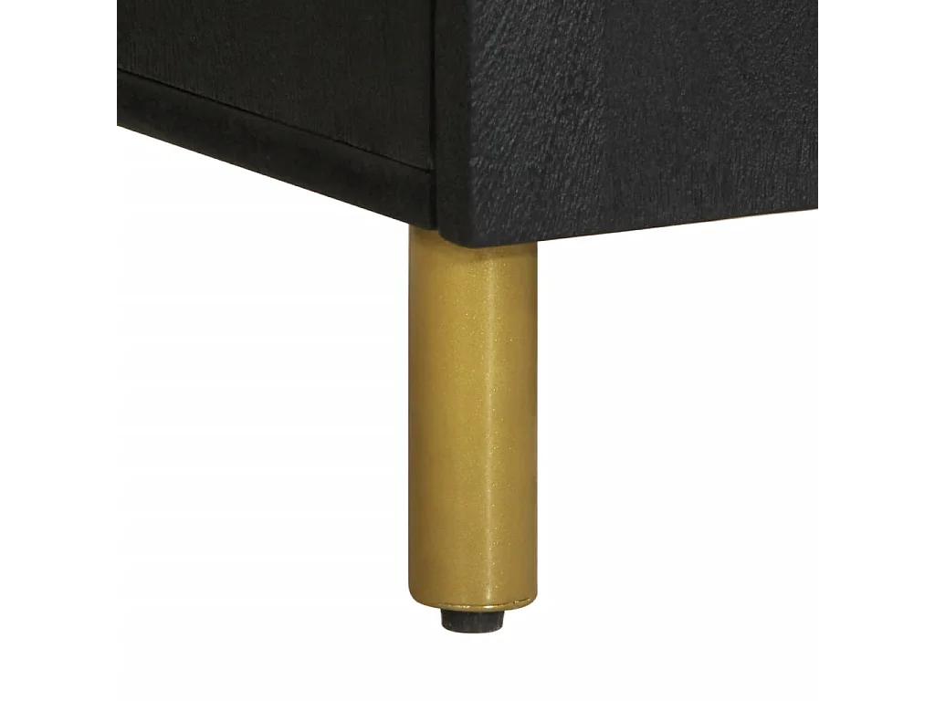 Buffet noir 60x33x75 cm bois d'ingénierie