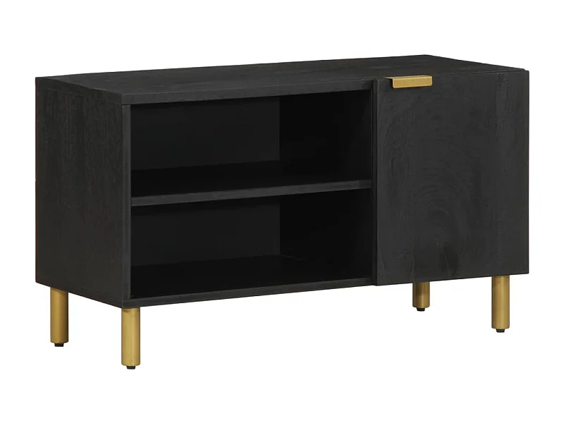 Zwart tv-meubel 80x33x46 cm samengesteld hout