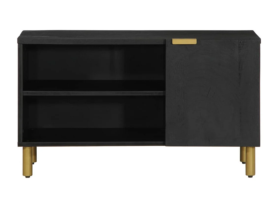 Meuble TV noir 80x33x46 cm bois d'ingénierie