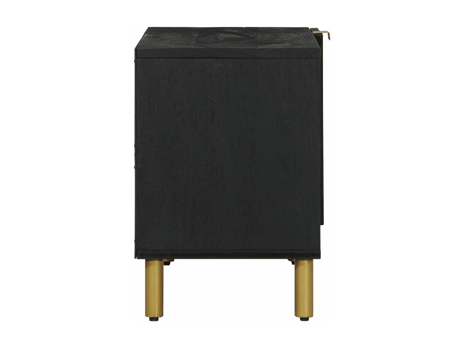 Meuble TV noir 80x33x46 cm bois d'ingénierie