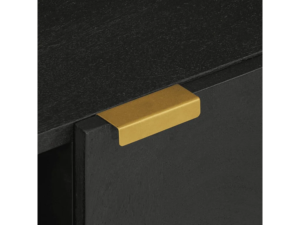 Meuble TV noir 80x33x46 cm bois d'ingénierie