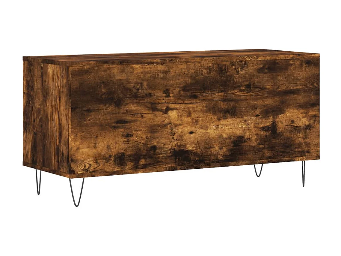 Armário de registros em carvalho fumê 100x38x48 cm madeira projetada