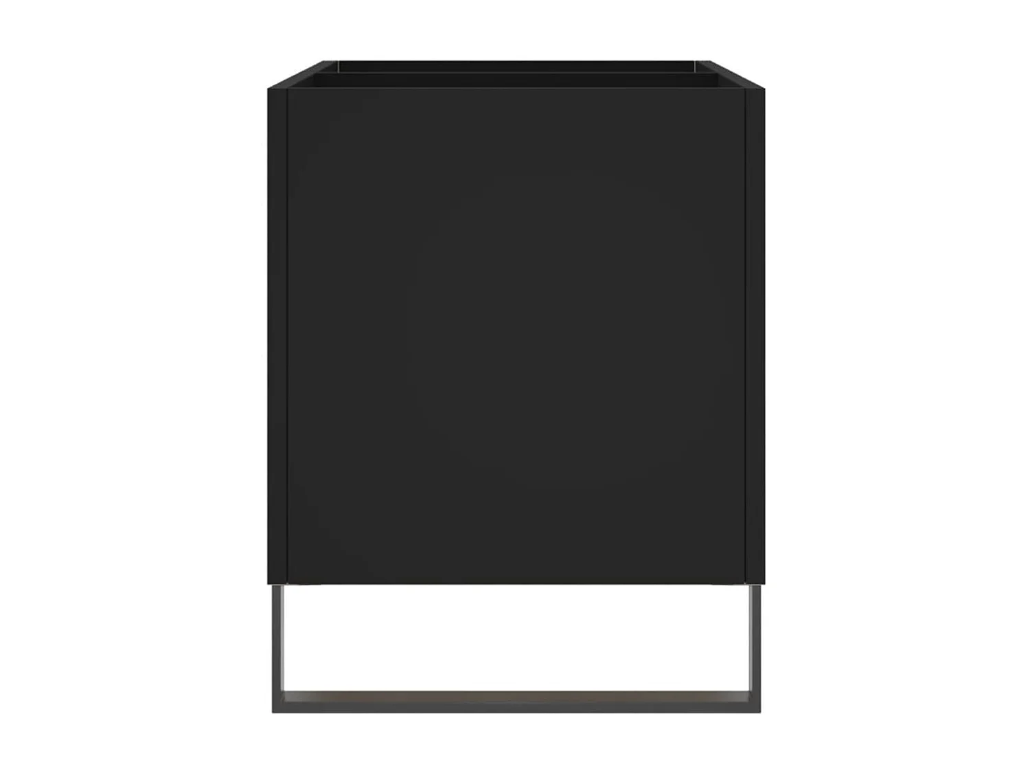 Armoire à disques noir 74,5x38x48 cm bois d'ingénierie