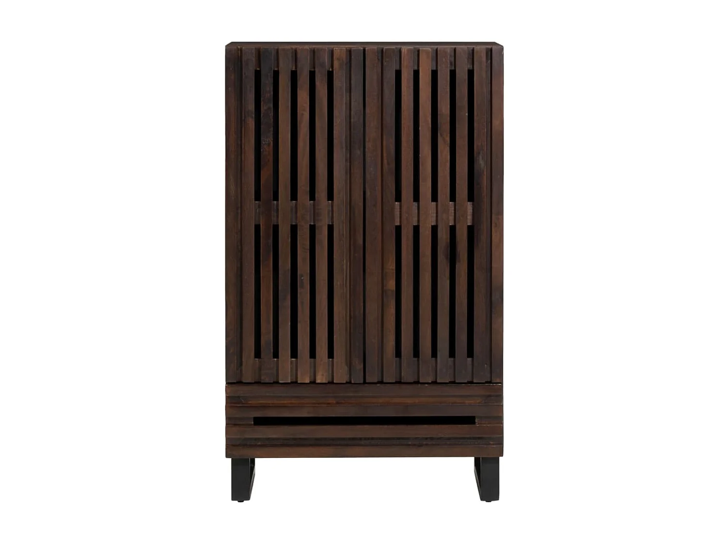 Buffet marron 60x34x100 cm bois de manguier massif
