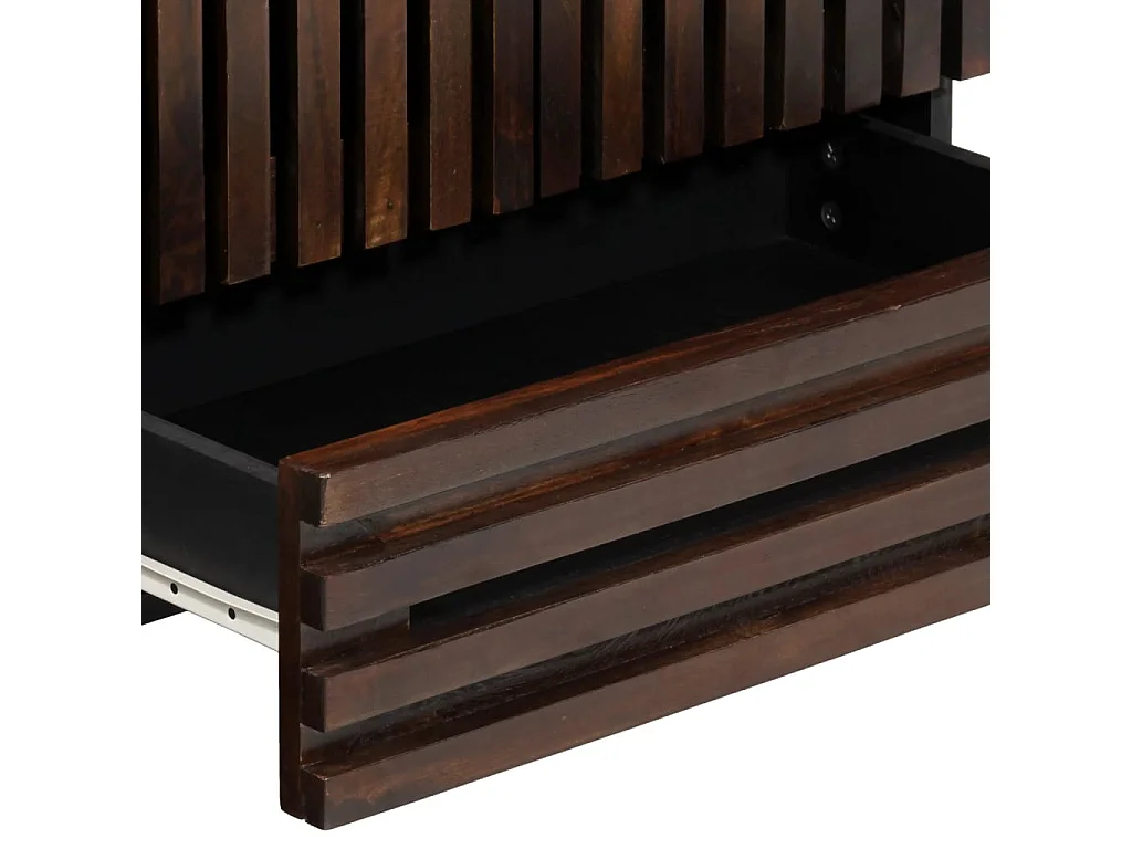 Buffet marron 60x34x100 cm bois de manguier massif