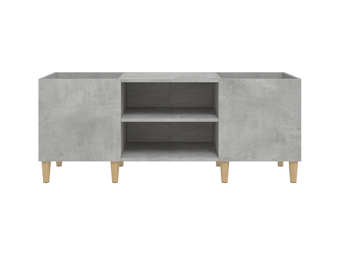 Mobile per dischi grigio cemento 121x38x48 cm in multistrato