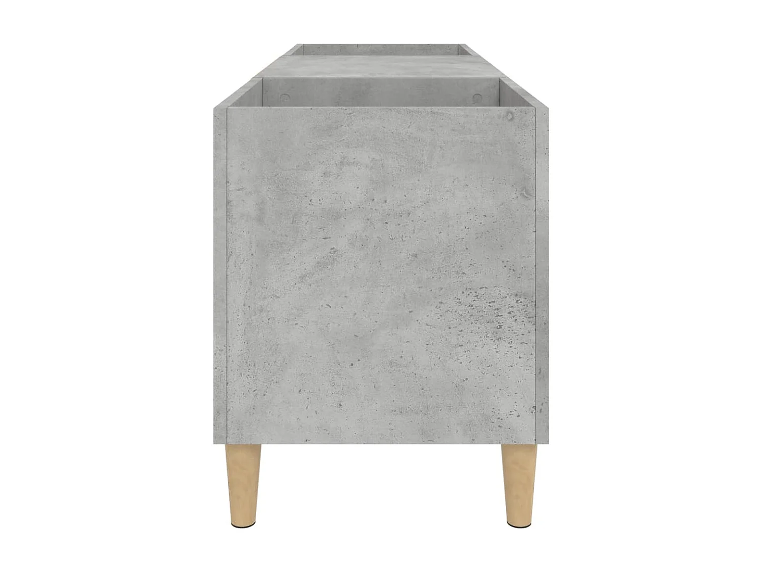 Armoire à disques gris béton 121x38x48 cm bois d'ingénierie
