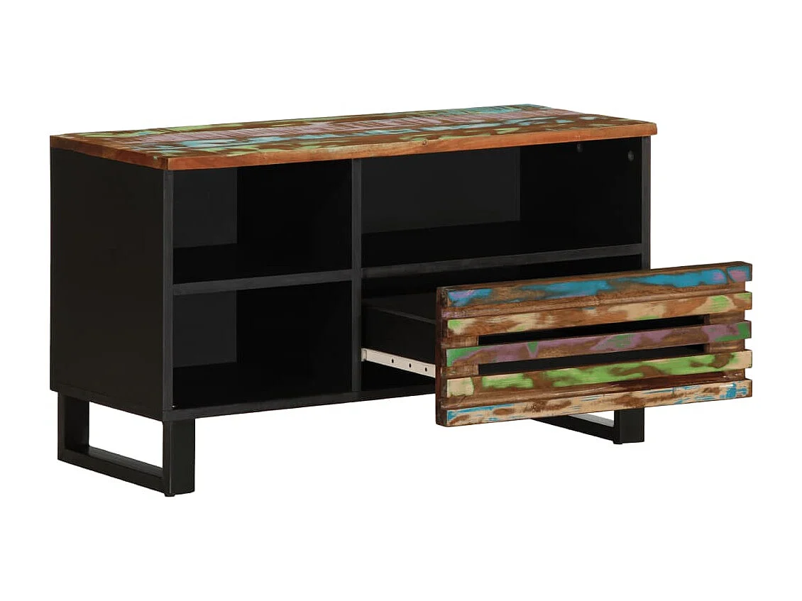 Meuble TV 80x34x46 cm bois d'acacia massif