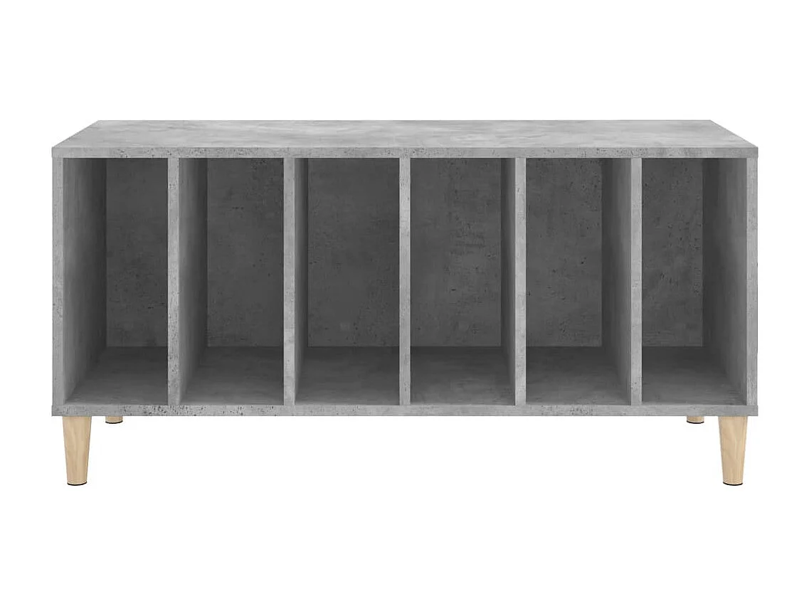Armoire à disques gris béton 100x38x48 cm bois d'ingénierie