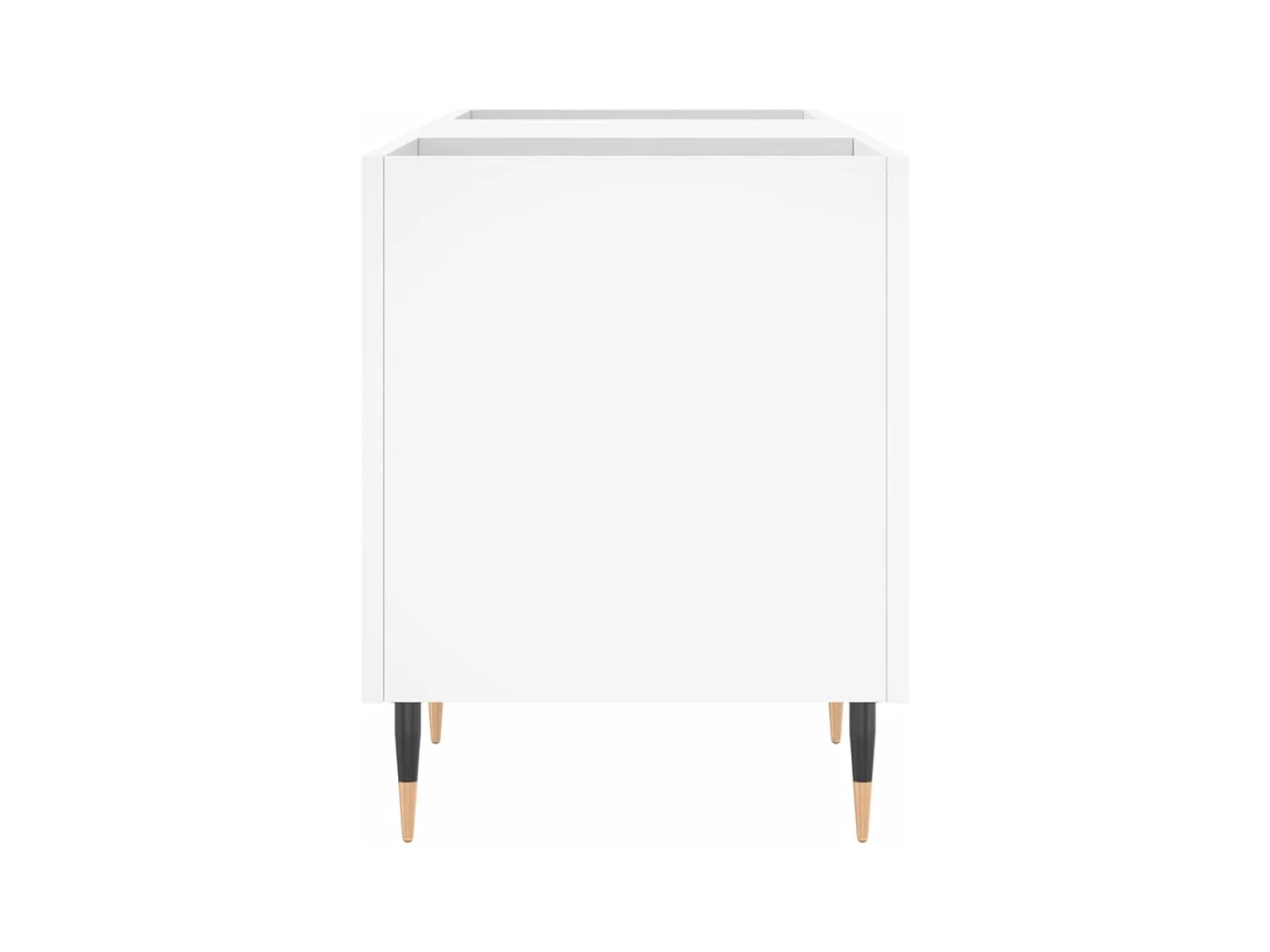 Armoire à disques blanc 121x38x48 cm bois d'ingénierie
