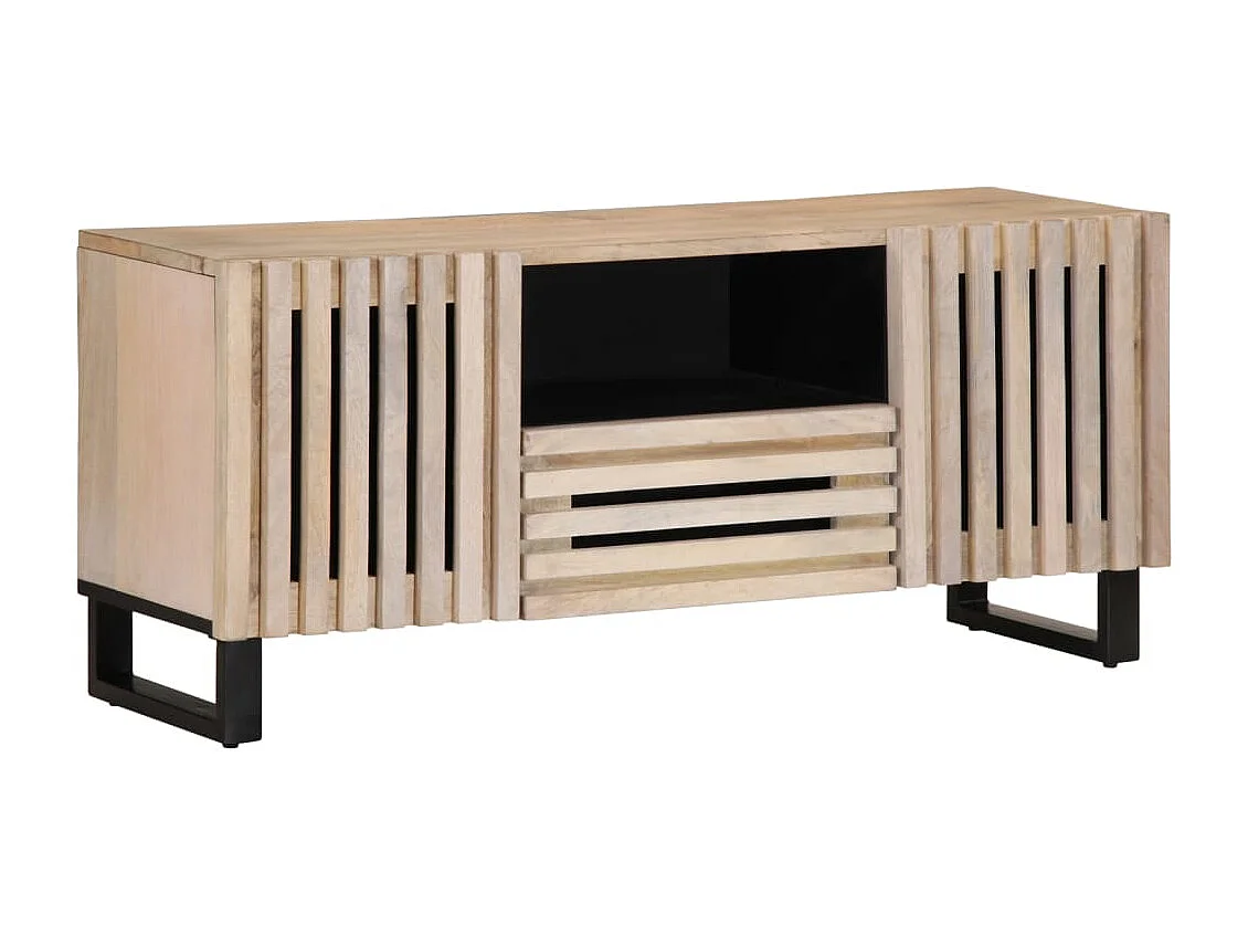 Mobile TV 100x34x46 cm in legno massello di mango