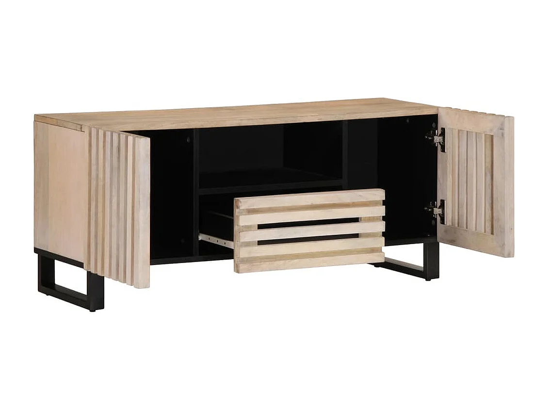 Mobile TV 100x34x46 cm in legno massello di mango