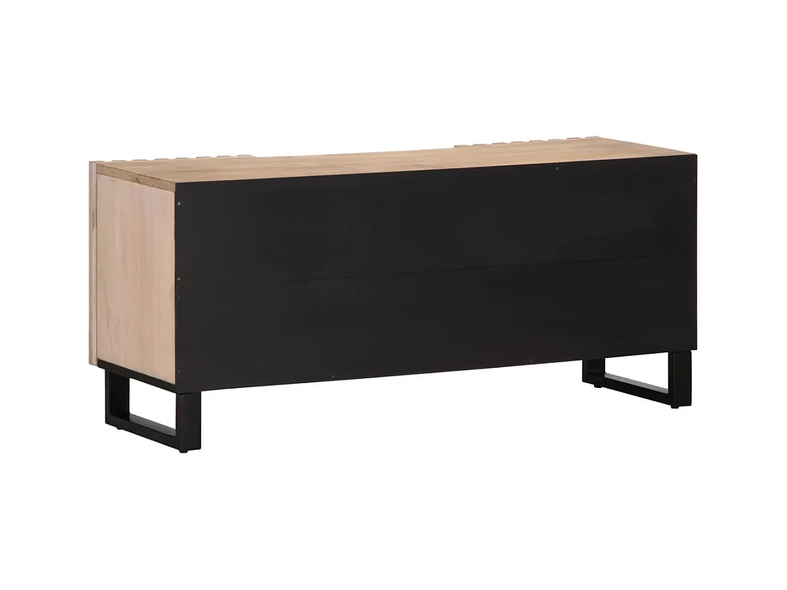 Meuble TV 100x34x46 cm bois massif de manguier
