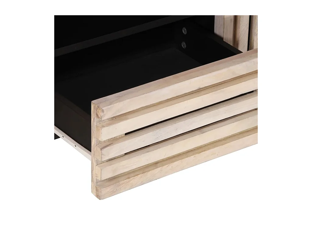 Meuble TV 100x34x46 cm bois massif de manguier