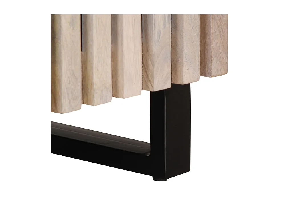 Meuble TV 100x34x46 cm bois massif de manguier