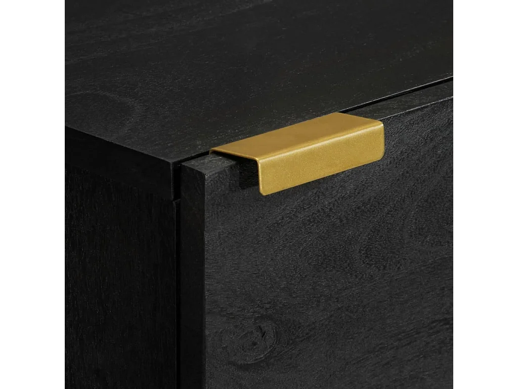 Buffet noir 40x33x110 cm bois d'ingénierie