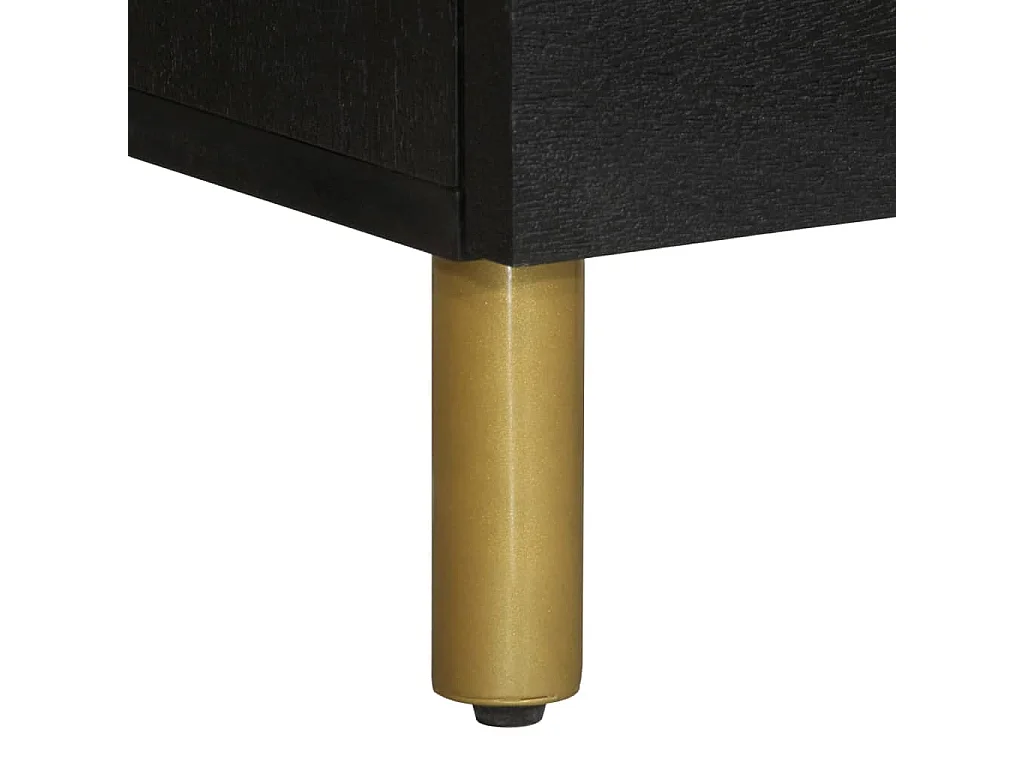 Buffet noir 40x33x110 cm bois d'ingénierie