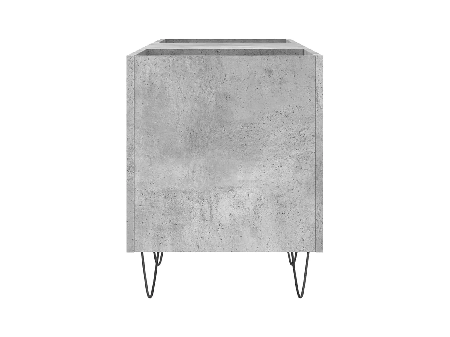 Armoire à disques gris béton 121x38x48 cm bois d'ingénierie