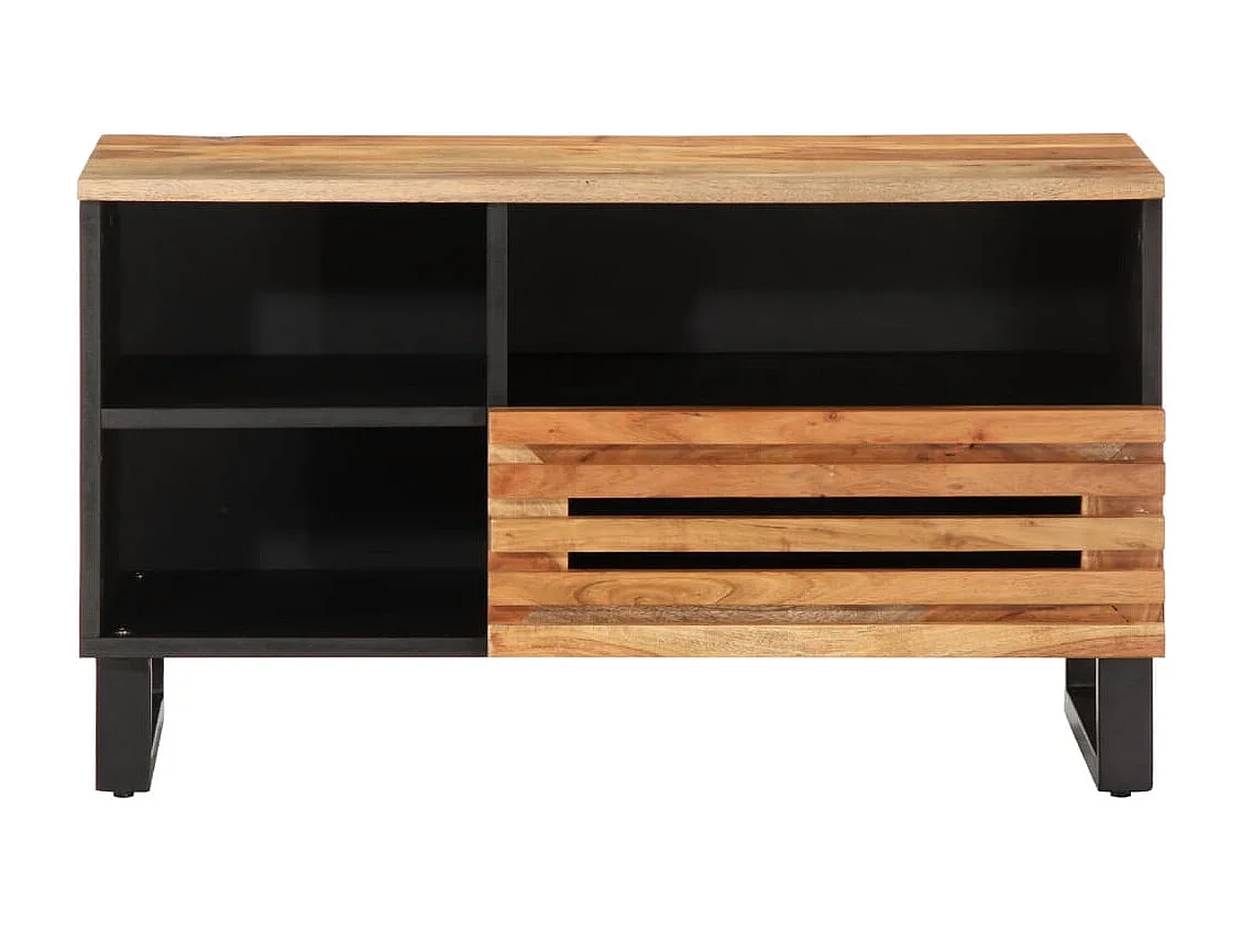 Mueble TV 80x34x46 cm madera maciza de acacia