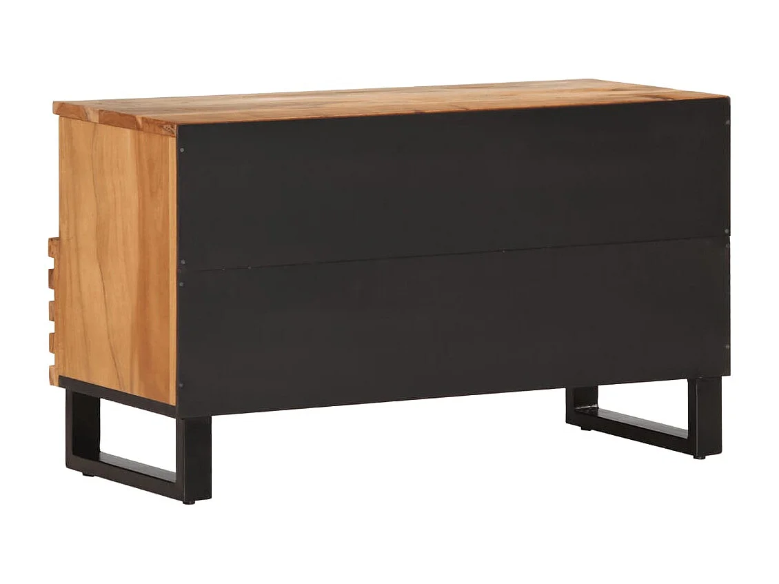 Mueble TV 80x34x46 cm madera maciza de acacia