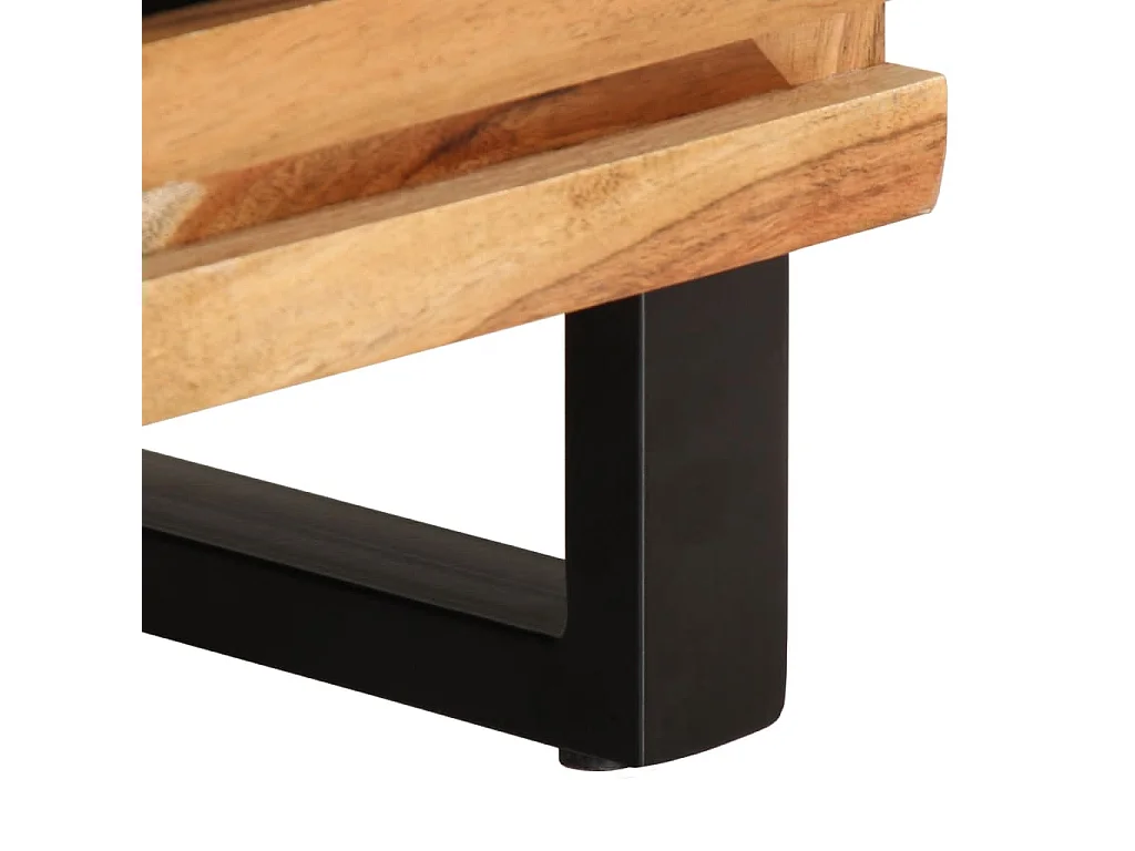 Mueble TV 80x34x46 cm madera maciza de acacia