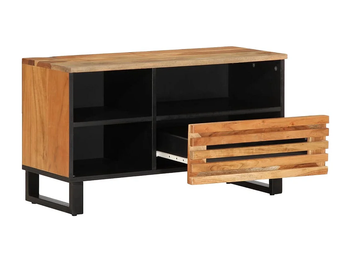Meuble TV 80x34x46 cm bois d'acacia massif
