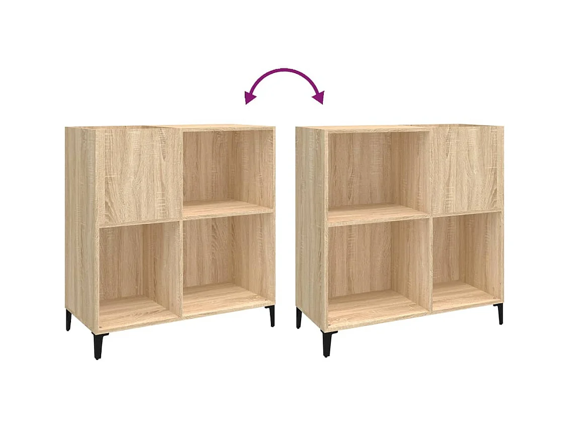Armoire à disques chêne sonoma 84,5x38x89 cm bois d'ingénierie