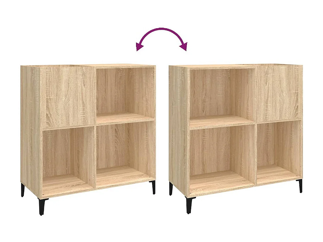 Armoire à disques chêne sonoma 84,5x38x89 cm bois d'ingénierie