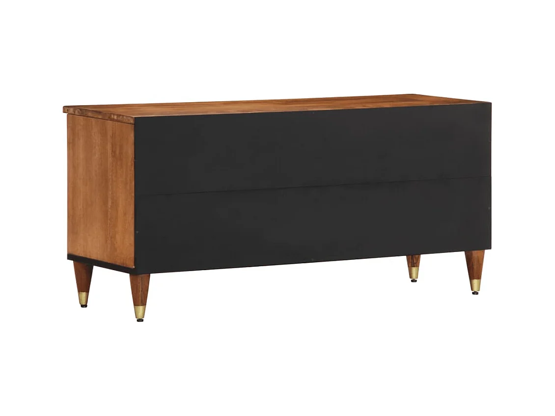 Meuble TV 100x33x46 cm bois massif de manguier