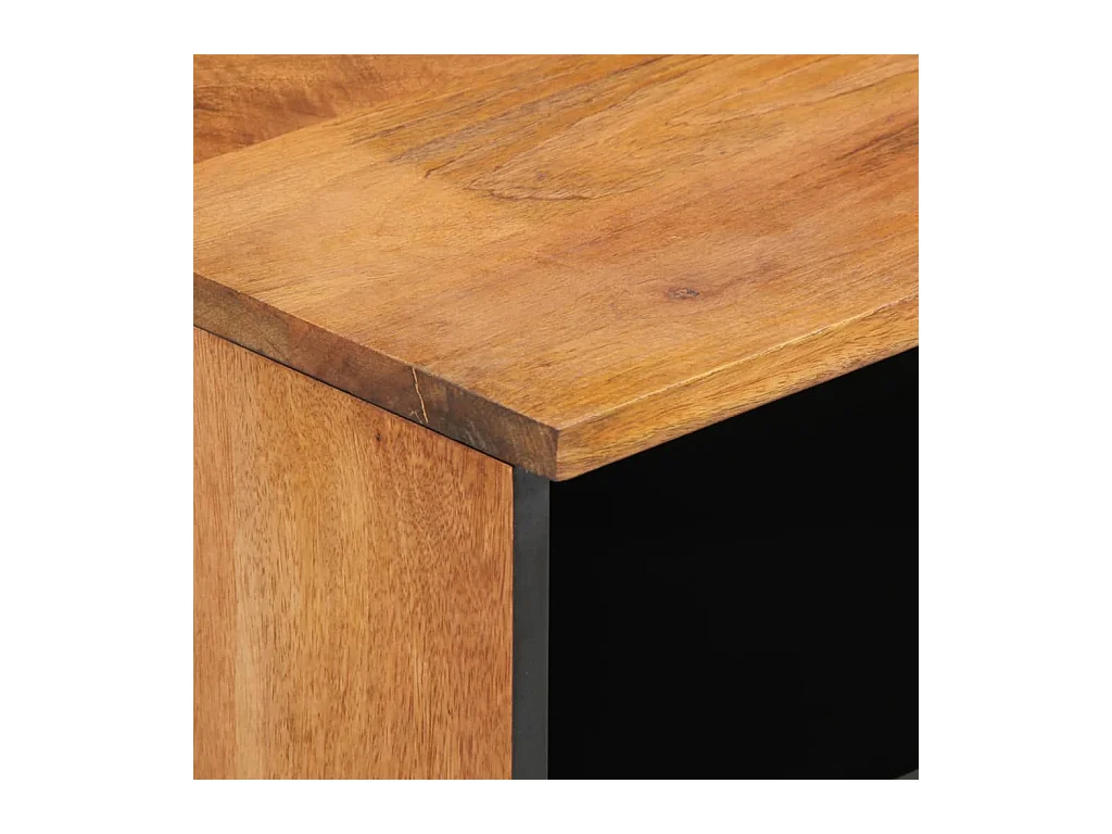 Meuble TV 100x33x46 cm bois massif de manguier