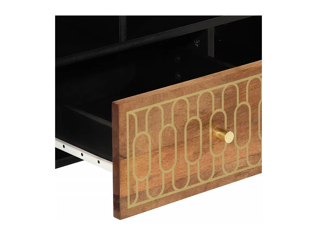 Meuble TV 100x33x46 cm bois massif de manguier
