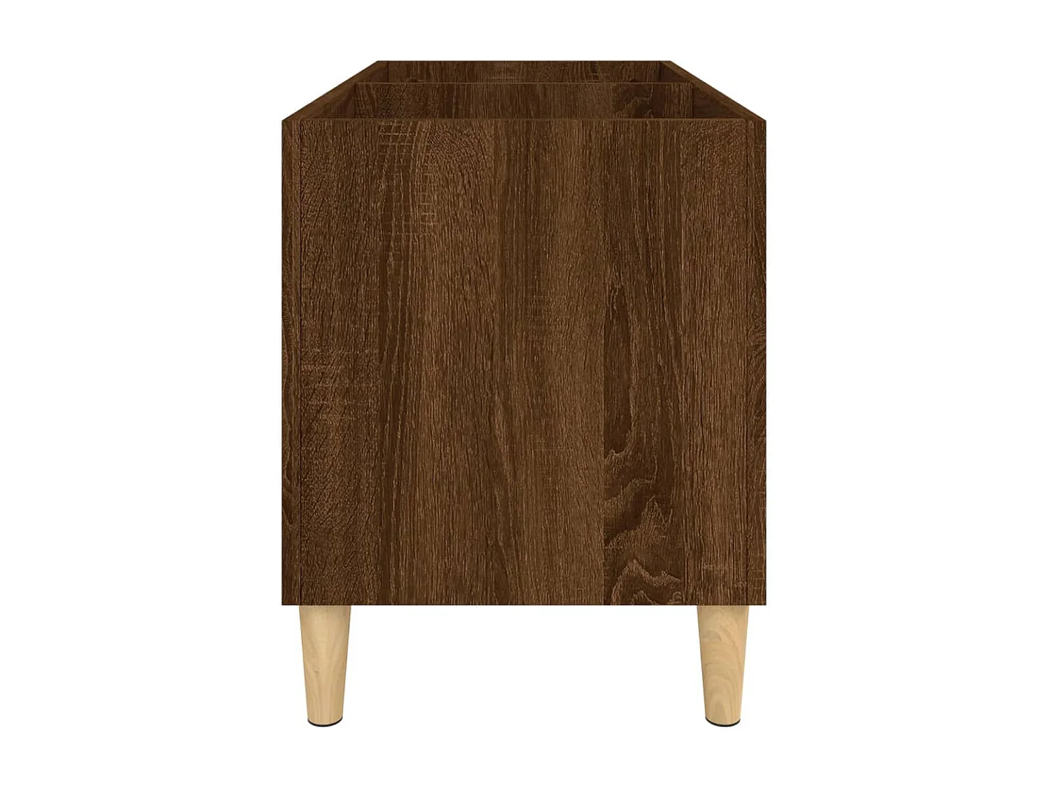 Mueble para discos de roble marrón 74,5x38x48 cm de madera contrachapada