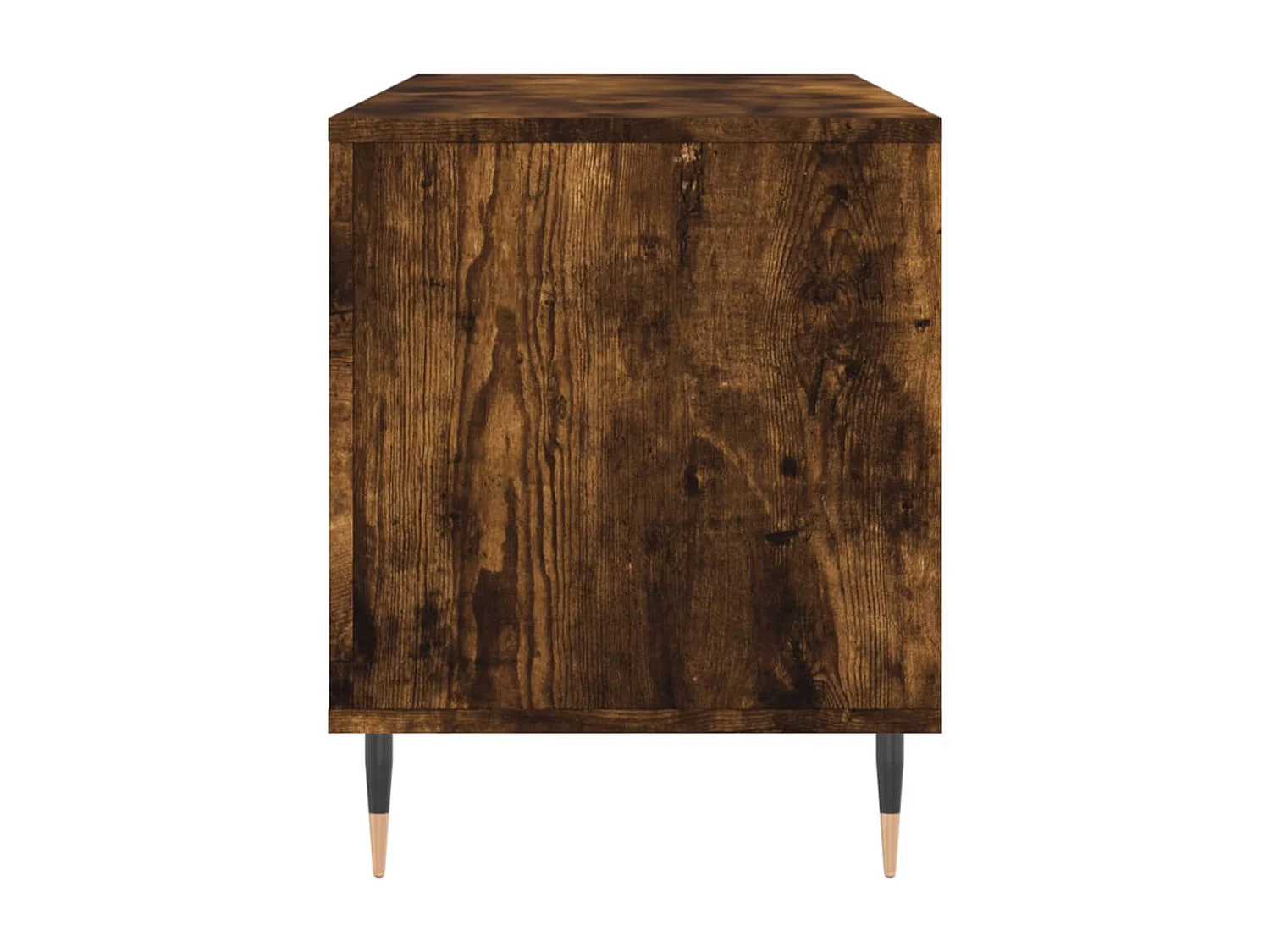 Armoire à disques chêne fumé 100x38x48 cm bois d'ingénierie