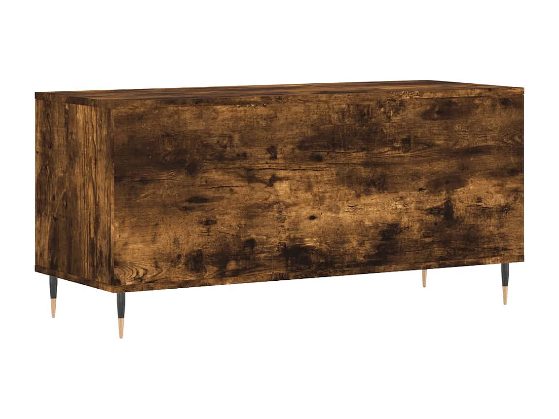 Armoire à disques chêne fumé 100x38x48 cm bois d'ingénierie