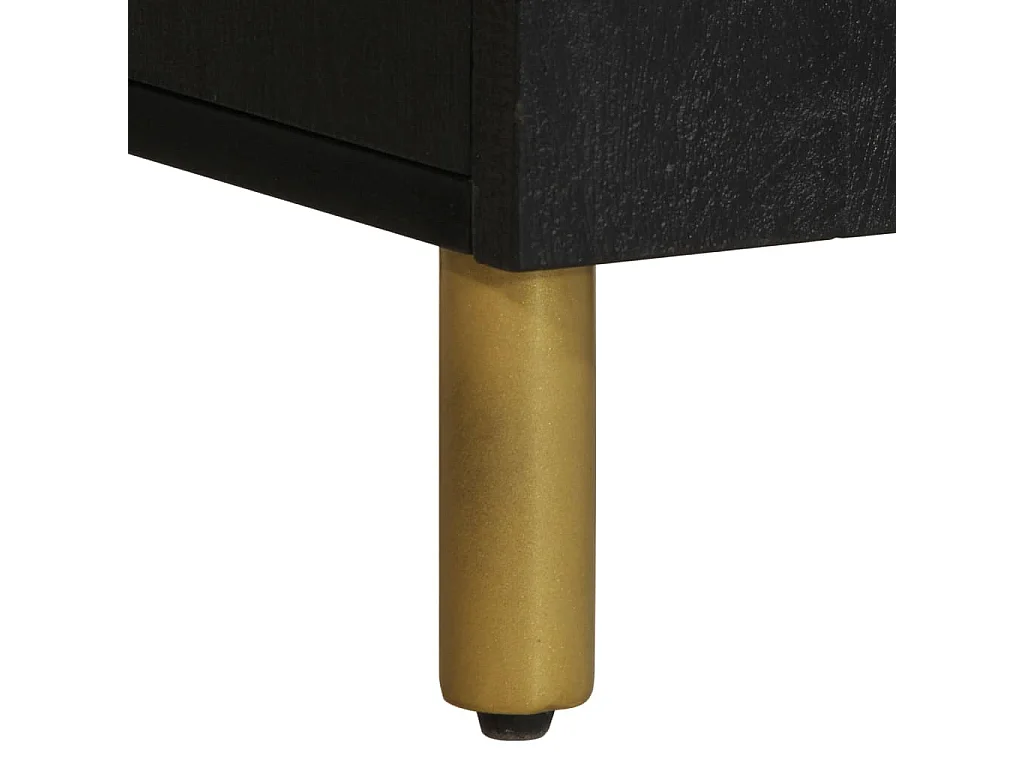 Meuble TV noir 105x33x46 cm bois d'ingénierie