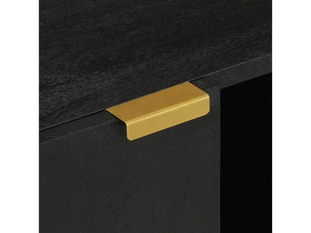 Meuble TV noir 105x33x46 cm bois d'ingénierie