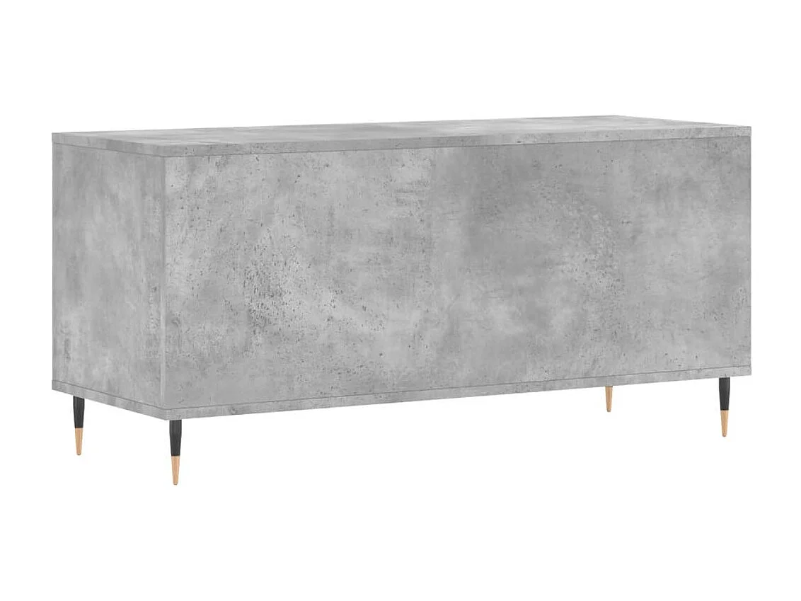 Armoire à disques gris béton 100x38x48 cm bois d'ingénierie